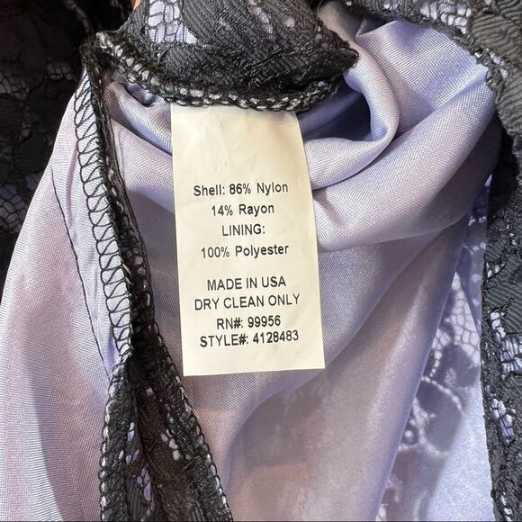 Shoshanna Anthro Dress Mini One Shoulder Lace Lavender Purple Size 6 - Picture 8 of 8